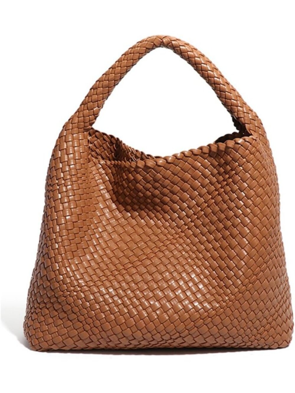 Stylish Woven Tote Bag with Purse, Large Handmade Shoulder Hobo for Commuting